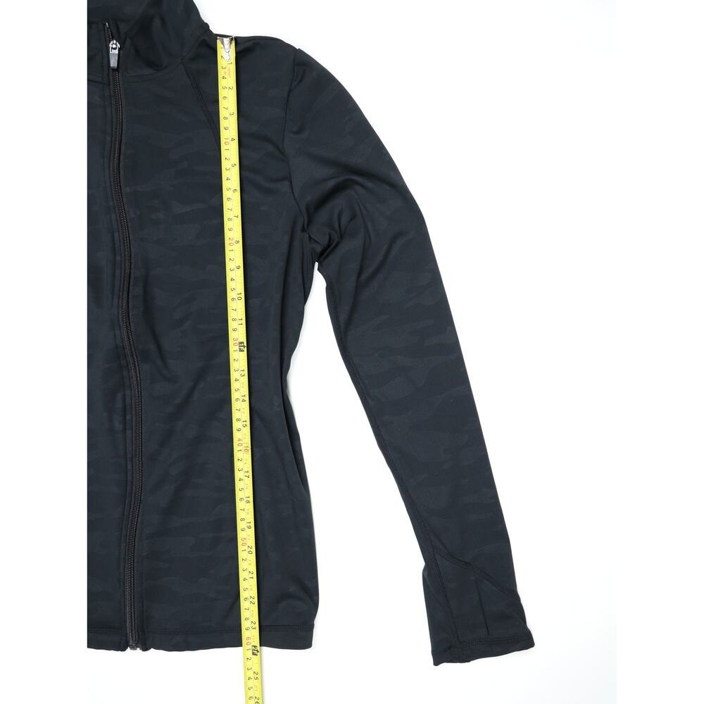Laundry by Shelli Segal Black Camo Zip Up Jacket Athleisure Light Activewear - Picture 12 of 14